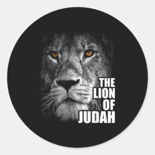 Lion Of Judah Jesus Christian Faith Over Fear Classic Round Sticker