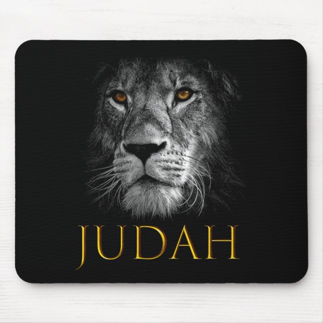 Lion Of Judah Jesus Christian Faith Over Fear Prem Mouse Mat (Front)