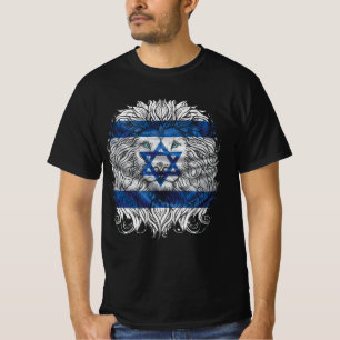 Lion Of Judah Jewish Pride Israel Flag Jerusalem H T-Shirt