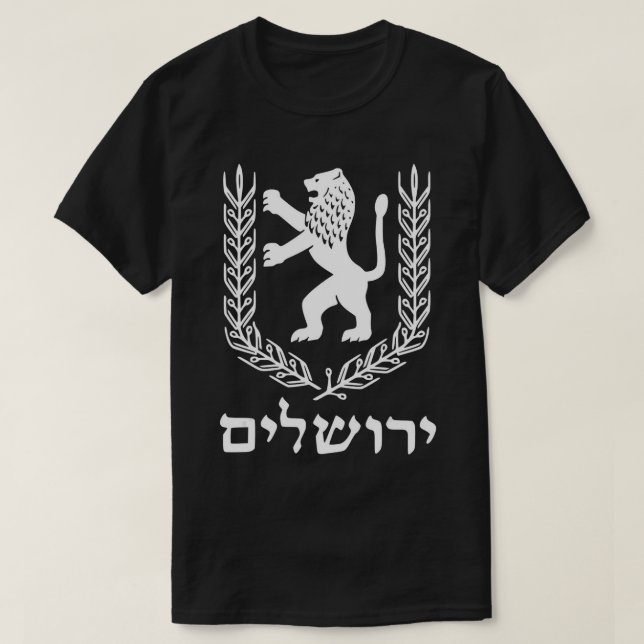 Lion Of Judah Jewish Pride Israel Flag Jerusalem H T-Shirt (Design Front)