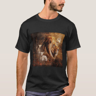 Lion Of Judah Lamb God Cross Jesus Light God T-Shirt