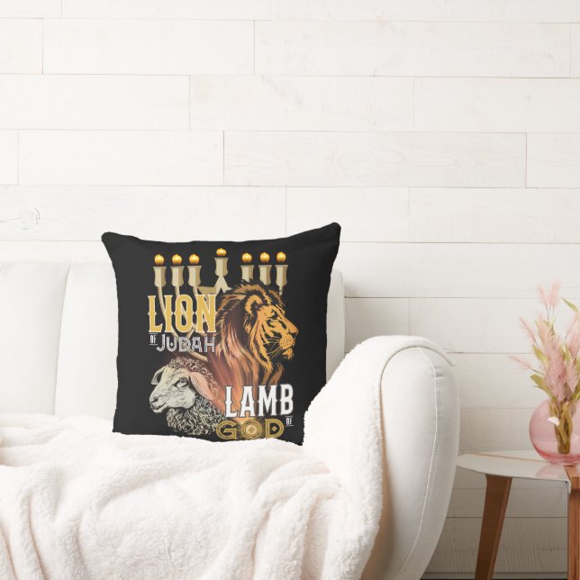 Lion Of Judah Lamb Of God Cushion (Couch)