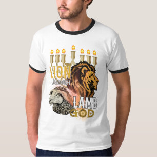 Lion Of Judah Lamb Of God Men's Ringer T-Shirt