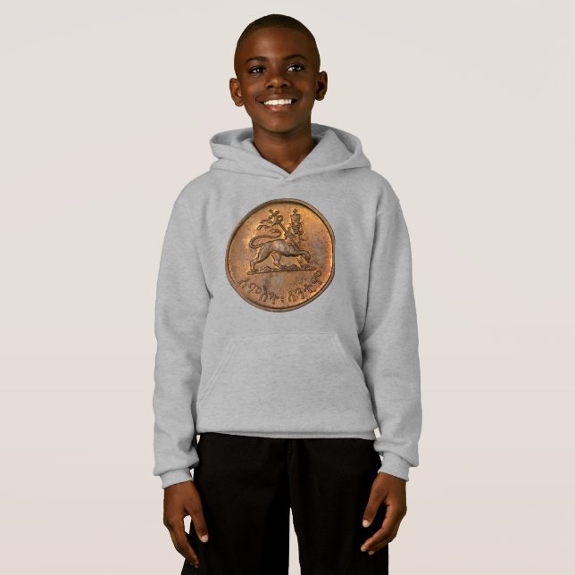 Lion of Judah Lion Rasta Reggae Hooded Kids Hoodie (Front Full)