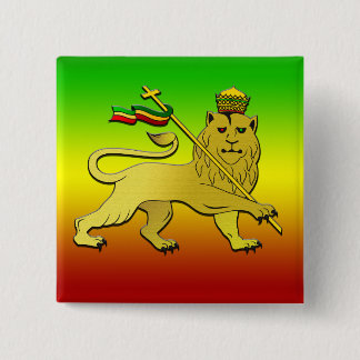 Lion of Judah Lion Reggae 15 Cm Square Badge