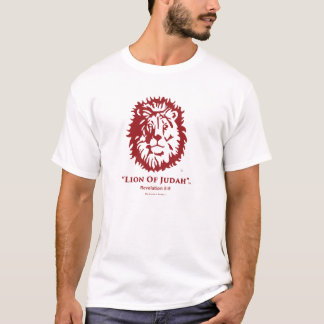 "Lion of Judah" Mens T-shirt Cherry Red logo