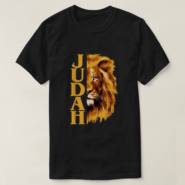 Lion of Judah Messianic Hebrew Israelite Christian T-Shirt (Design Front)