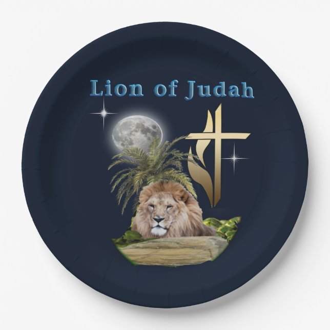 Lion Of Judah   Paper Plate (Front)