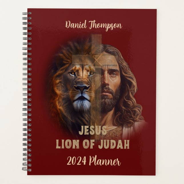 Lion Of Judah Personalised Custom Text Planner  (Front)