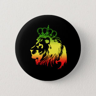 Lion Of Judah - Rasta 6 Cm Round Badge