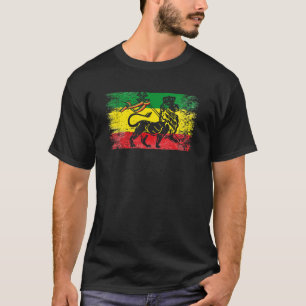 Lion of Judah Rasta Ethiopian Reggae Old Ethiopia  T-Shirt