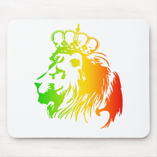 Lion Of Judah - Rasta Mouse Mat (Front)