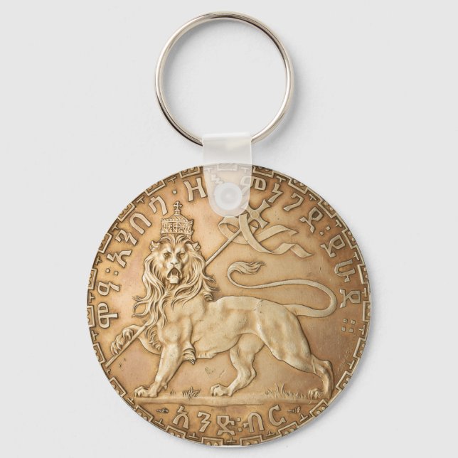 Lion of Judah Rasta Reggae Roots Jah Rastafari  Key Ring (Front)
