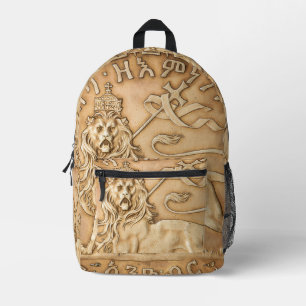 Lion of Judah Rasta Reggae Roots Jah Rastafari Printed Backpack