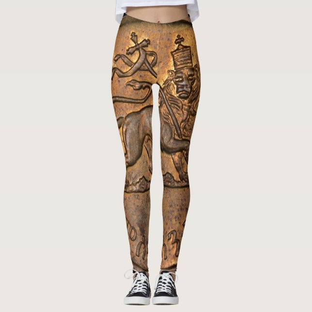 Lion of Judah - Rasta Reggae - Yoga Leggings (Front)