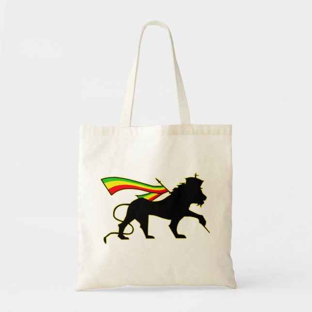 Lion Of Judah - Rasta Tote Bag (Front)
