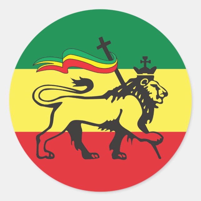 Lion of Judah - Rastafara - Jah Rastafari Sticker (Front)