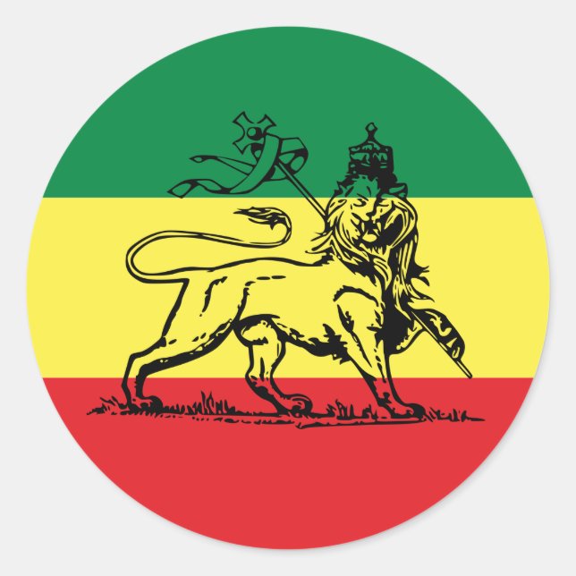 Lion of Judah - Rastafara - Jah Rastafari Sticker (Front)