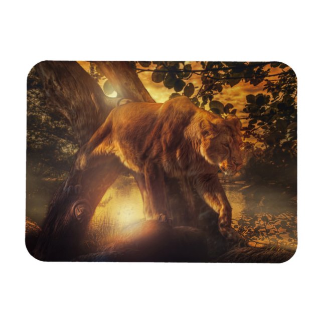 Lion of Judah - Rastafara - Reggae Rasta Magnet (Horizontal)