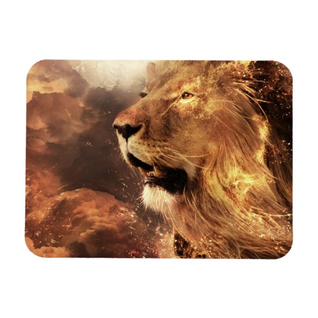 Lion of Judah - Rastafara - Reggae Rasta Magnet (Horizontal)