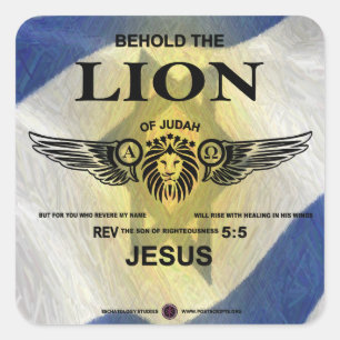 Lion of Judah Square Sticker