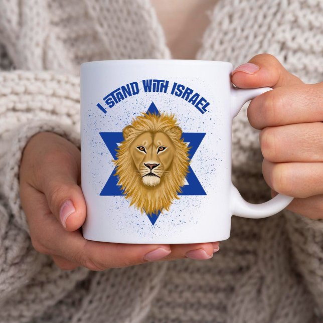 Lion of Judah Star of David . I Stand with Israel Coffee Mug (Creator Uploaded)