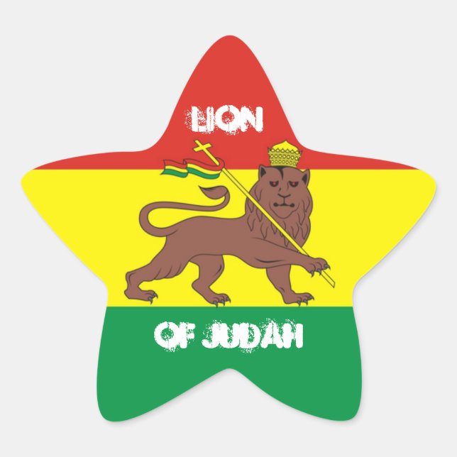 LION OF JUDAH (sticker) Star Sticker (Front)