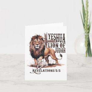 Lion Of Judah Yeshua Jesus Bible Religious Christi Card