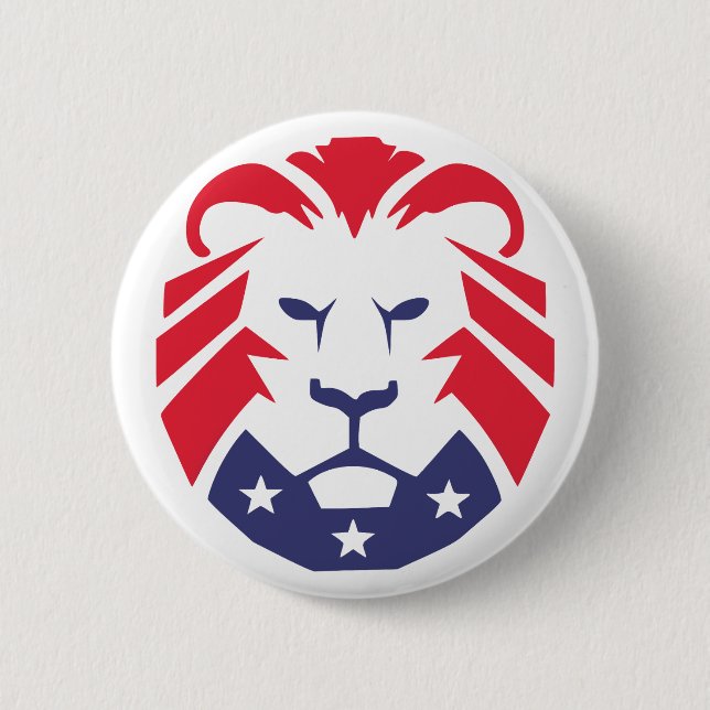 Lion of Patriots Flag 6 Cm Round Badge (Front)