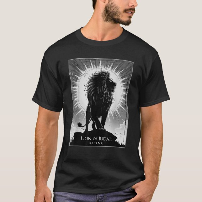 Lion Of The Tribe Judah Rising Hebrew Israelite YH T-Shirt (Front)