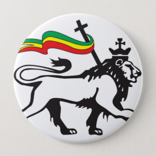Lion of the Tribe of Judah Button (white)
