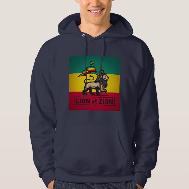 Lion of Zion - Haile Selassie - Judah Hoodie (Front)
