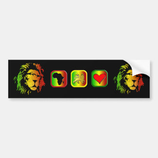 Lion of Zion Judah Reggae Lion Bumper Sticker