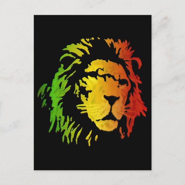 Lion of Zion Judah Reggae Lion Postcard (Front)