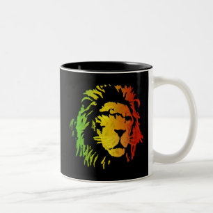 Lion of Zion Judah Reggae Lion Two-Tone Coffee Mug