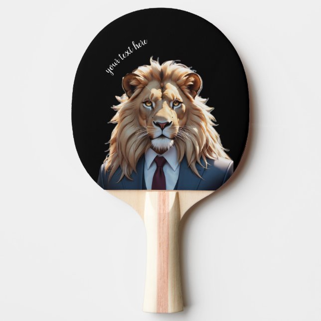 lion on suit  ping pong paddle (Front)