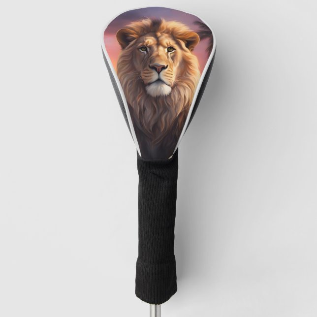 Lion on the beach golf head cover (Front)