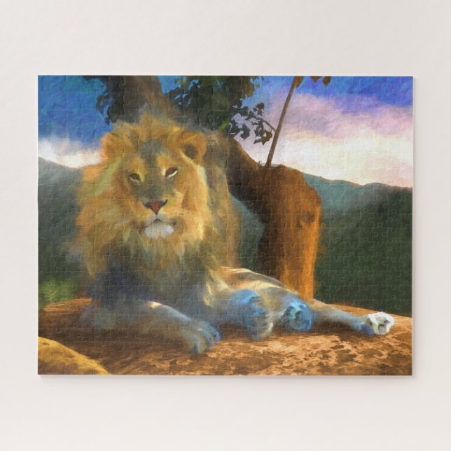 LION ON THE JOB JIGSAW PUZZLE (Horizontal)