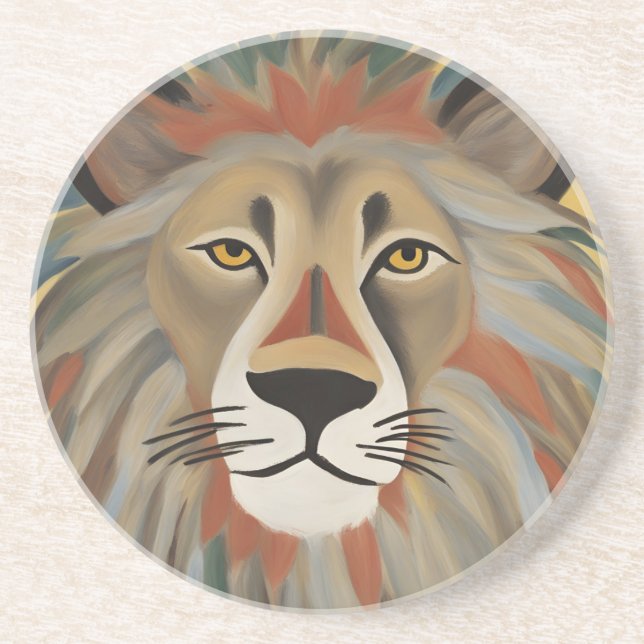 Lion Painting Coaster (Front)
