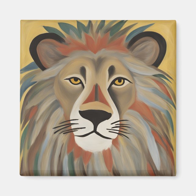 Lion Painting Magnet (Front)