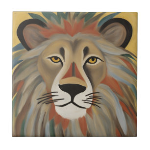 Lion Painting Tile