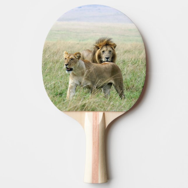 Lion Pair Ping Pong Paddle (Front)