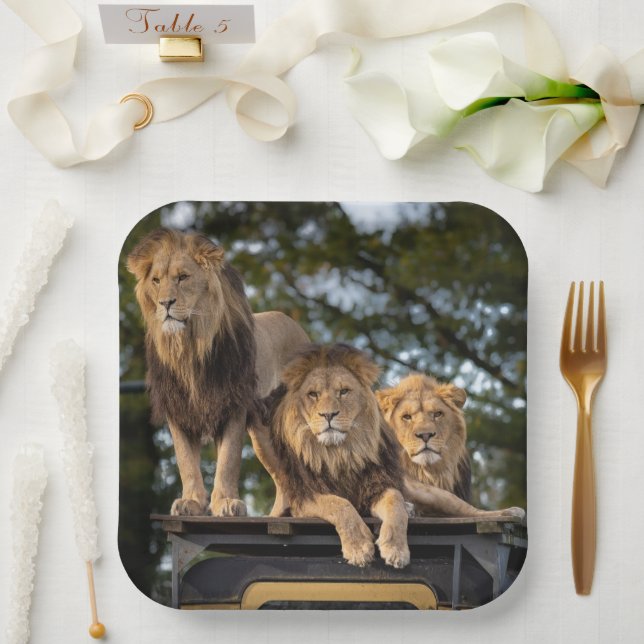 Lion Paper Plate (Wedding)