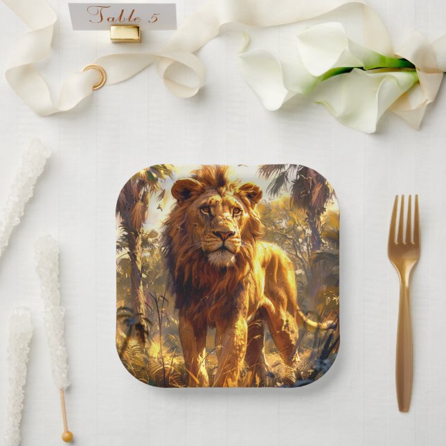 Lion Paper Plate (Wedding)