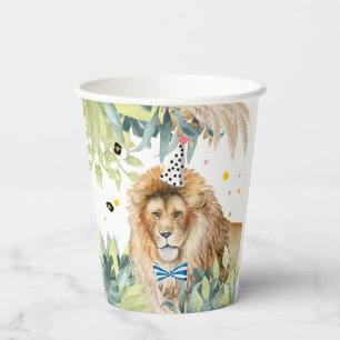 Lion Party Animals Birthday Zoo Safari Paper Cups