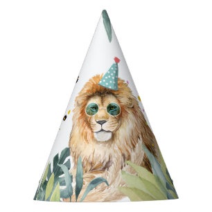 Lion Party Animals Safari Wild Animals Birthday Hat