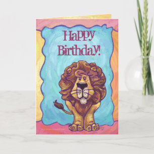 Lion Party Centre Card