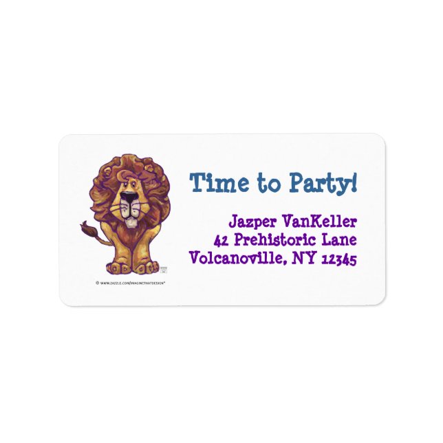 Lion Party Centre Label (Front)