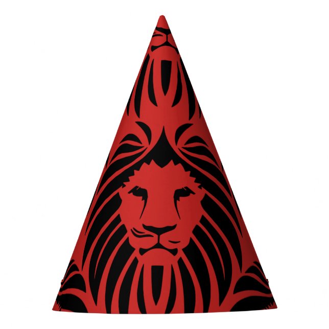 Lion Party Hat-Red Hat (Front)