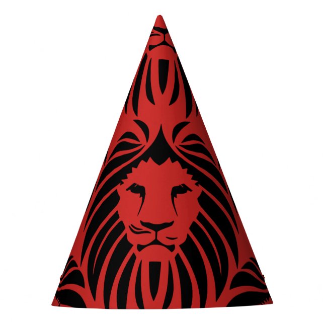 Lion Party Hat-Red Party Hat (Front)